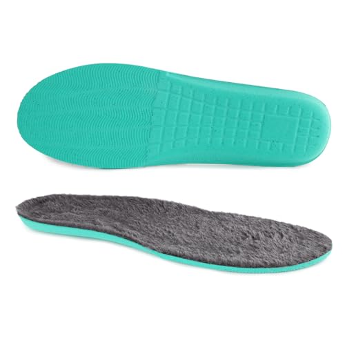 Riemot Plantillas Memory Foam para Unisex,Plantillas Térmicas y Transpirables para Hombre y Mujer,Antideslizantes,Acolchadas para Zapatillas Deportivas,Zapatos de Trabajo e Invierno Gris-EU42