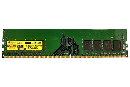 Image of Dolgix Gold 4GB DDR4 RAM 2400MHz Desktop Memory CL-17 U-DIMM Long-DIMM PC4-19200 1Rx8 Single Rank 5-Year Warranty (Made in India)