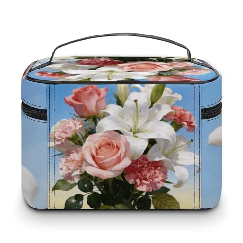 Bolsa de maquillaje impermeable con cremallera para evitar derrames 3