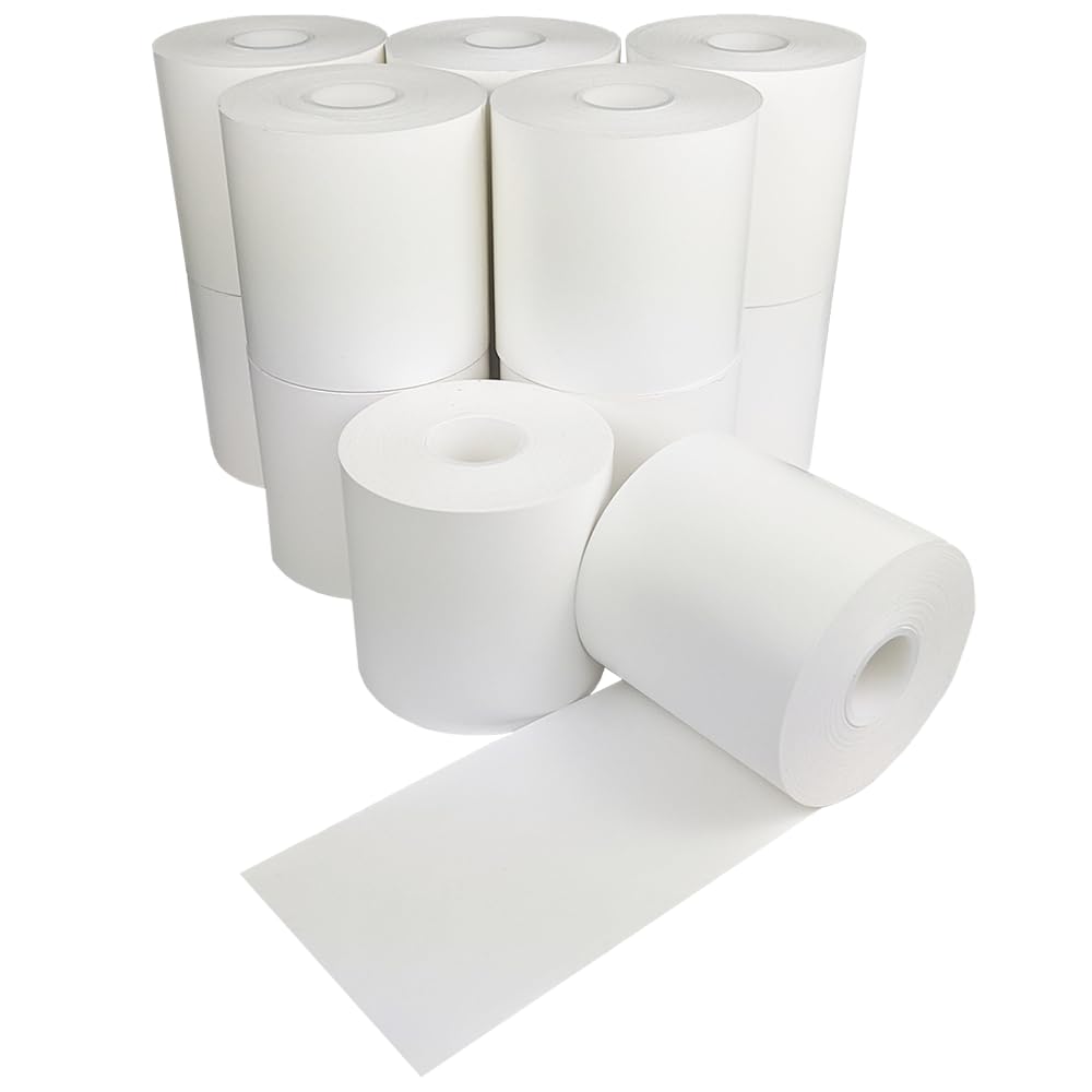 Full Coverage Adhesive Sticky Thermal Paper - Fits Epson TM-L100, Epson TM-L90, Epson TM-T88 Restick Printers. 3 1/8