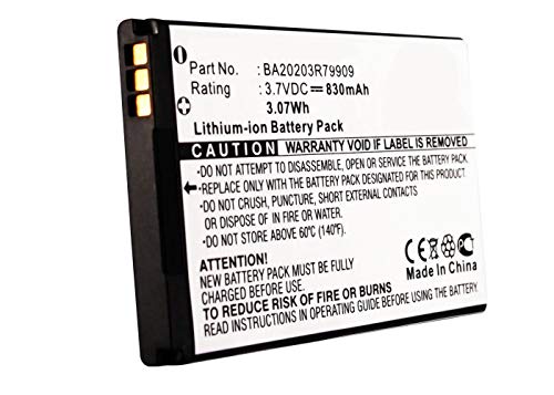 Synergy Digital Player Battery, Compatible with Creative DAA-BA0009 Player, (Li-ion, 3.7, 830mAh) Ultra High Capacity, Replacement for Creative BA20203R79909, DAA-BA0009 Battery