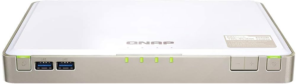 QNAP TBS-453DX-8G, Quad-Core 4-Bay M.2 SATA SSD NASbook, 4K @ 60Hz