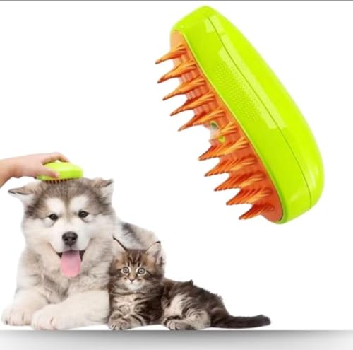 Escova de Massagem para Pets, Silicone Macio, Branco e Bege, para Cães e Gatos