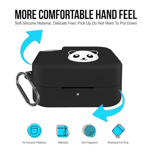 Image of Soft Silicone Case Cover for Buds Pro 2 | Buds 2 | Buds 2 Plus (Panda)