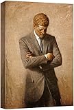wall26 Canvas Print Wall Art Portrait of John F. Kennedy People Pop Culture Historical Realism...