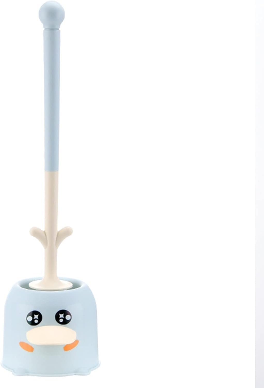 toilet brush, Toilet Bowl Brush with Base Long Handle Thickened Head Household Bathroom Cleaning(Blue)