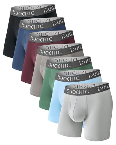 Men’s Underwear Boxer Briefs 7-Pack Breathable and Soft with Moisture-Wicking and Supportive Pouch