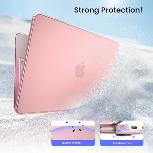 Image of BlueSwan Compatible with 2026 MacBook Neo Case 13-inch with A18 Pro chip A3404, 100% Match Official Color, Sturdy Protective Hard Shell, Ultra-Thin Mac Cover, Pink, Matte Laptop Skin