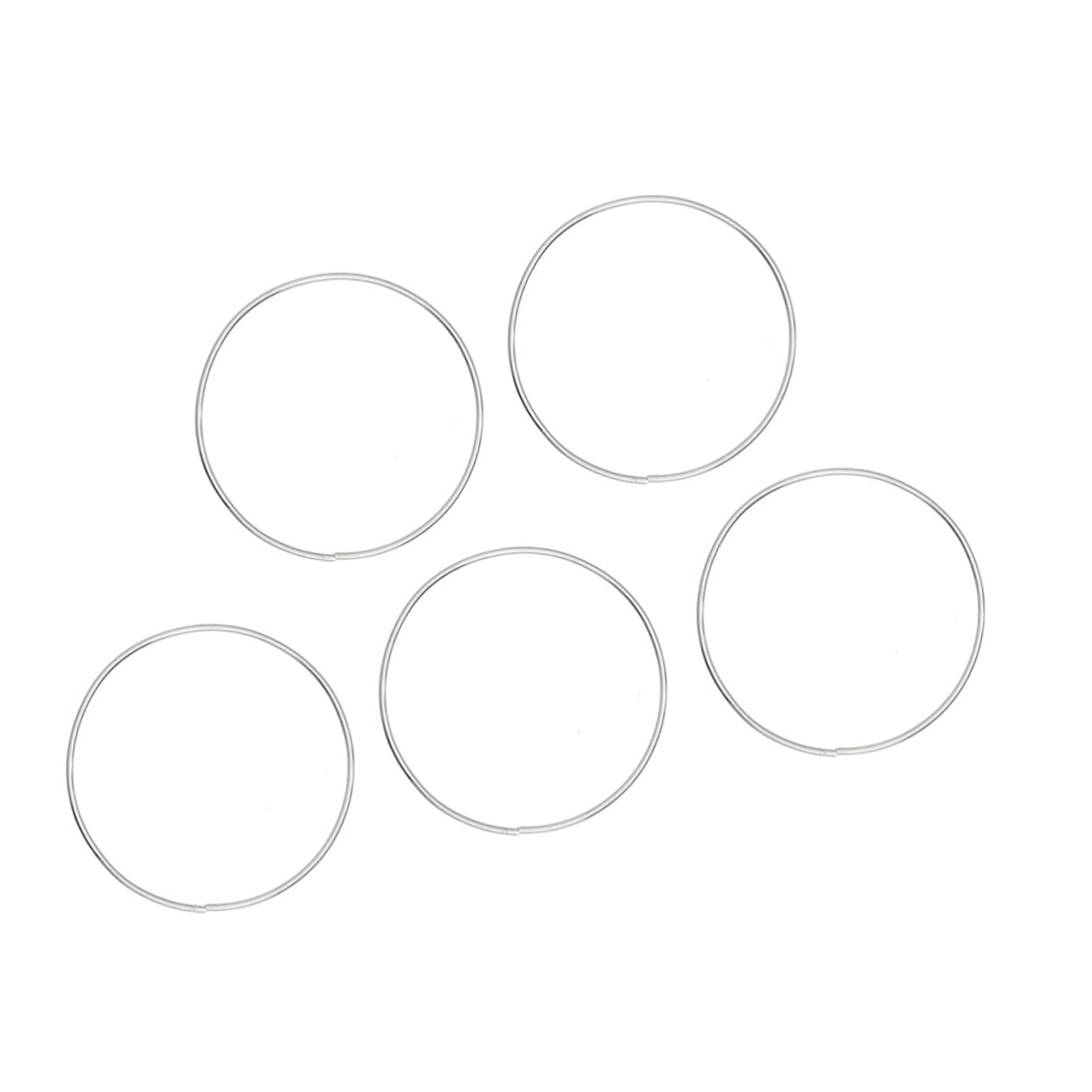 Cabilock Metal Dreamcatcher Ring Electroplated Silver Iron Hoop DIY Craft Ring Perfect for Decorations Wind Chime and DIY Projects