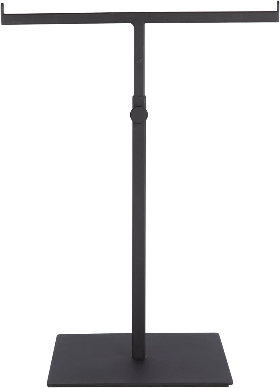 Polmart Countertop Adjustable Display Stand Stand for Purses/Handbags, Wreaths, Wigs, Hats and Crafts (T-Stand, Black)