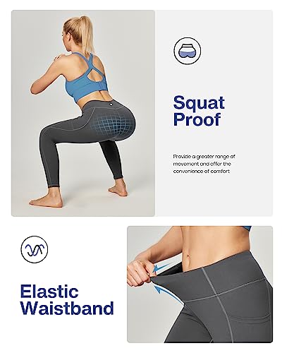 Image of Heathyoga Yoga Pants with Pockets Extra Soft Leggings with Pockets for Women Non See-Through High Waist Workout Leggings
