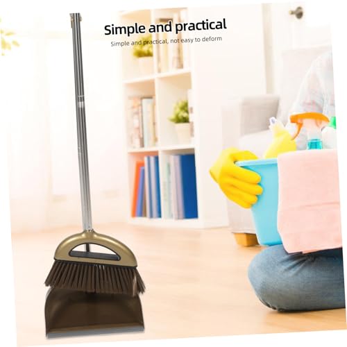 MUCKLILY Kehrgarnitur mit Langem Stiel Flexibler Besen und Kehrschaufel Set Langlebiges Haushaltsreinigungsset mit Haarentferner kamm Platzsparend Einfach Aufzuhängen für Küche und – Bild 6