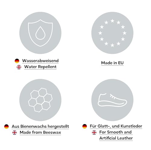 Kaps Crema Per La Cura Delle Scarpe, Cura Intensiva E Nutrimento Per Pelle, Delicate, 70 Colori (118 - Nero) - 5