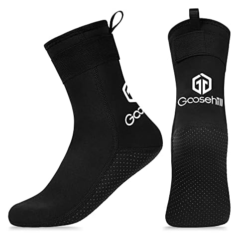 Goosehill Neoprensocken, 3mm Tauchsocken/Thermosocken/Neopren Socken mit Anti-Rutsch Partikeln für Herren und Damen, Geeignet zum Tauchen, Schnorcheln, Schwimmen, Kanufahren, Beachvolleyball, Paddeln Cover