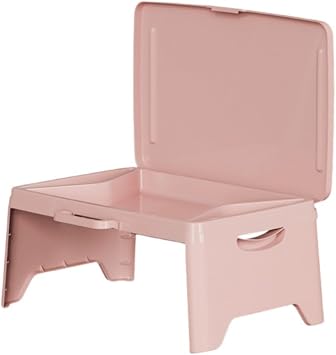 Folding Low Table Portable Lightweight Small Mini Table Laptop Single Compact Desk Sturdy Room Folding Table for Kids Elementary School Studying Dining Pink Parallel Import