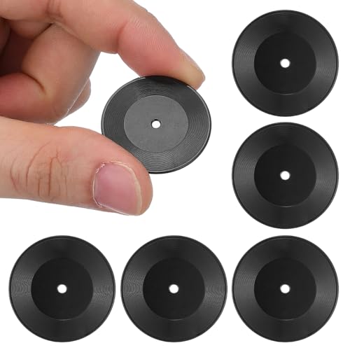 ABOOFAN 6pcs Dollhouse Miniature Records 1:12 Scale Mini Record Tiny Music Room Furniture Model Doll House Accessory for Micro Landscape Cake Topper...