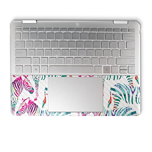 Image of MightySkins Carbon Fiber Skin Compatible with HP Spectre x360 14 inch (2022) Full Wrap Kit - Zebra Mosaic | Protective, Durable Textured Carbon Fiber Finish | Easy to Apply | Made in The USA