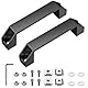 JiGiU Bügelgriff, 2 Stück Handgriff aus Aluminiumlegierung mit T-Mutter, Schrauben, Unterlegscheibe, Schraubenschlüssel, Haltegriff für Eu-Standard 30 Serie Aluminiumprofil (Bohrlocherabstand: 120mm)
