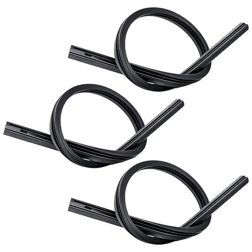 Image of 3 Pcs Wiper Blade Refills, 28-Inch Universal Silicone Rubber Replacement for Windshield Wipers, Cuttable Frameless Wiper Blade Strips for Cars, SUVs, and Trucks, All-Weather Clear Vision