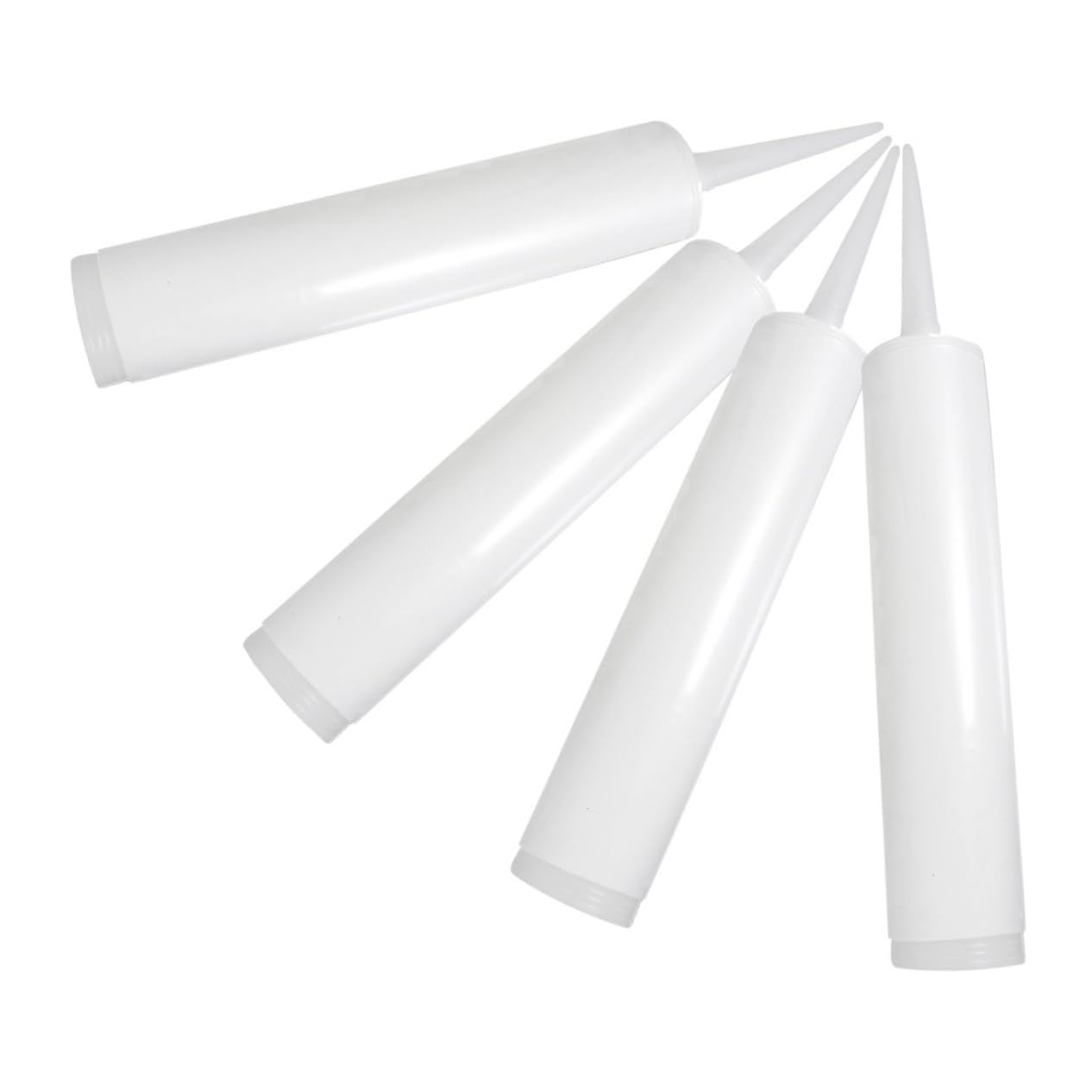 Angoily 5 Ensembles Cartouche De Mastic Vide Soupape Drain Scellant Bloc Buse Tube De Brillant À Lèvres Vide Produit D'étanchéité Pour Tuyaux Liquide Joint Plastique Blanche 4 Pièces * 5