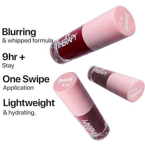 Image of Flossy Cosmetics In Therapy Liquid Lipstick - Red Flag | Creamy, Lightweight, Non-Drying | Enriched with Hyaluronic Acid, & Jojoba Oil | Bold, Long-Lasting | Non-Sticky Formula | Smudge & Transfer-Proof | (4ml)