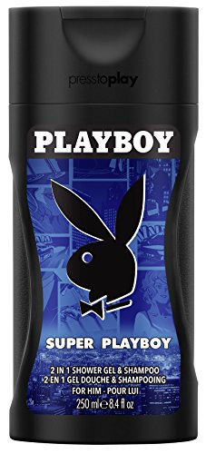 Playboy Super men Shower Gel 250 ml, 1er Pack (1 x 250 ml)
