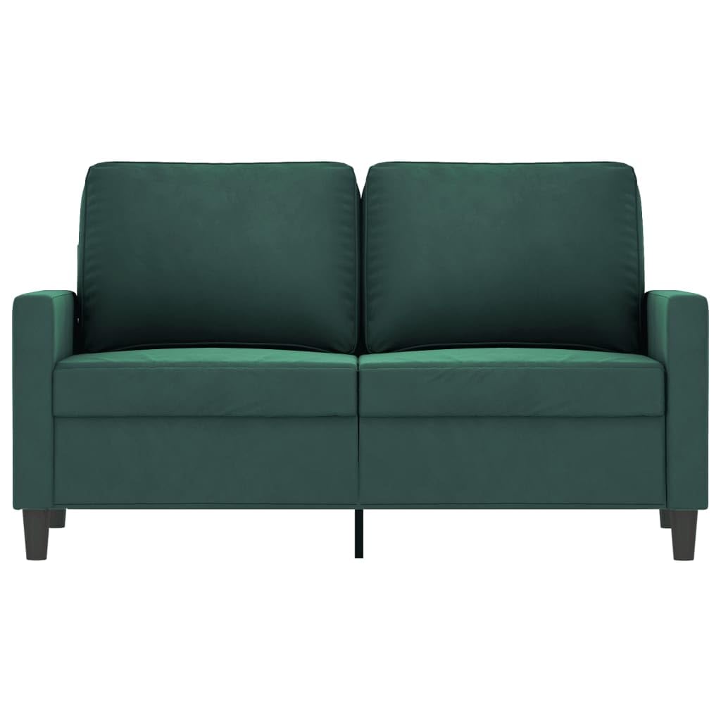 LAPOOH Divano a 2 Posti Verde Scuro 120 cm in Velluto,Divano,Divano da Soggiorno,Design Moderno,Divano Posti Economico-359191