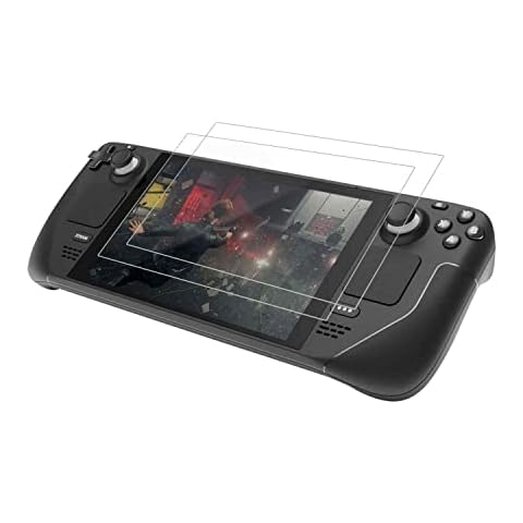 2 PCS Tempered Glass Screen Protector Compatible with Steam Deck Game Console - Transparent HD Clear Screen Protector for Steam Deck Accessories Cover