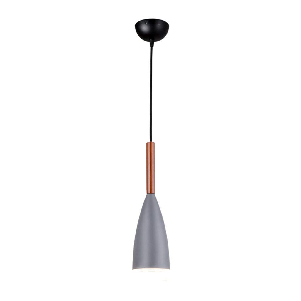 Candelabro gris de estilo nórdico industrial para mesita de noche en dormitorio minimalista