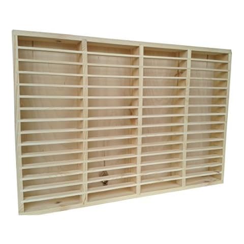 eCom Fabarius MC Regal für 60 Kassetten, Medienregal aus Holz , fertig montiert, Farbe Kiefer Cover
