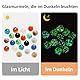 Ahejioo Mutmurmeln, 20 Stück 16mm Glaskugeln Im Dunkeln Leuchtend, Bunt Gepunktet, Fluoreszierende Murmeln, Schwimmkugeln Für Miniteich Und Diy Projekte, Leuchtende Spielzeug Für Kinder Und Dekoration