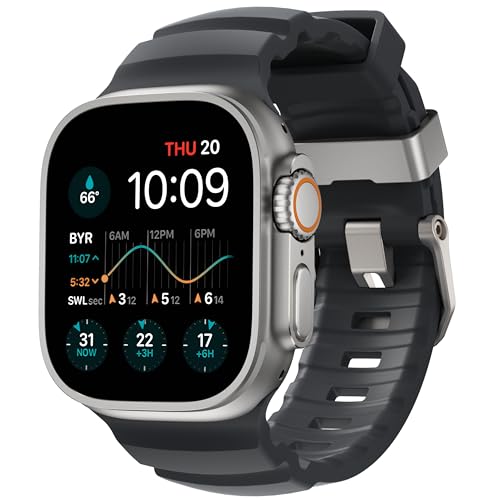 NOMAD Apple Watch�X�|�[�c�o���h ���b�L�[�|�C���g Apple Watch�o���h �`�^�����n�[�h�E�F�A�t�� �`���I�Ȋ���Apple Watch�o���h �j�����p - Apple Watch Ultra�o���h, �u���b�N�X�g�[��, Tagli