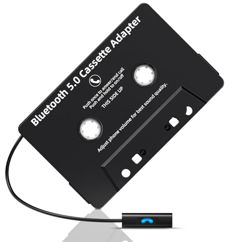 Mersoco Car Audio Bluetooth Wireless Cassette Receiver, Tape Player Bluetooth 5.0 Cassette Aux Adapter with Hands-Free Calling