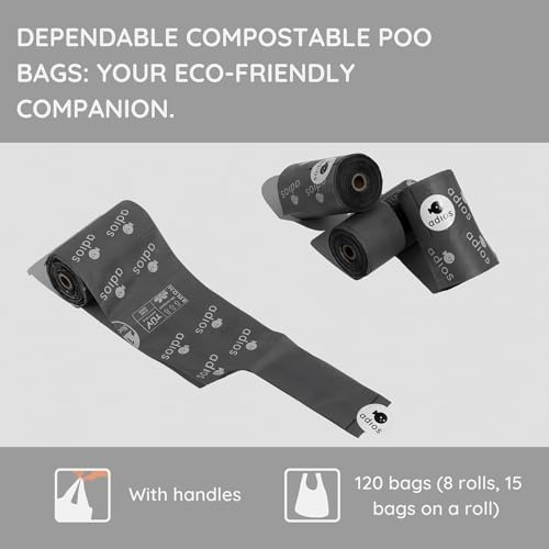Home-Compostable-Dog-Poop-Bags-Rolls-Extra-Thick-Leakproof-Dog-Waste-Bags-Made-of-Cornstarch-Doggie-Poop-Bags-with-Handles-Unscented-Easy-to-Open-120-Count-8-Rolls