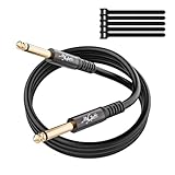  Mygatti 6.35mm vers 6.35mm Câble Audio Mono 2m, TS 1/4 Pouce Mâle Jack Cable Instrument, 1/4\