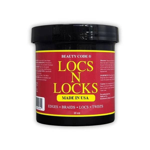 Black Queen Beauty Code® Loc Gel for Retwist – Extreme Hold for Locs, Twists, and 4C Hair – Flake-Free, No White Residue – Unscented, Handmade in USA – 15 oz