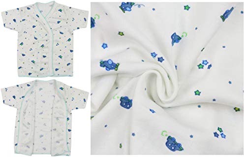 Image of ToBeInStyle Babies' 4 Pack Relaxed Fit Short or Long Sleeve Button Up Kimono Tee Swaddle Shirt