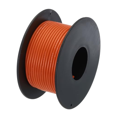 MECCANIXITY 22 Gauge Silicone Wire 22AWG Electrical Wire Stranded Tinned Copper High Temp Hookup Spool 49.2ft Orange for LED Strip, Home Wiring, Doorbell Wiring, Motorcycle Wiring
