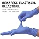 Einweghandschuhe 100 Stück | L | Nitrilhandschuhe Blau | Puderfreie, latexfreie Einmalhandschuhe | Reißfest & feinfühlig | EN 455 & EN 374 | Gr. XS, S, M, L, XL