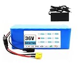 WVGFAUXA Pacco Batteria al Litio, Pacco Batteria al Litio di Grande capacità 36V 10s4p 100Ah 20000W con BMS, Batteria con Spina XT60(50Ah)