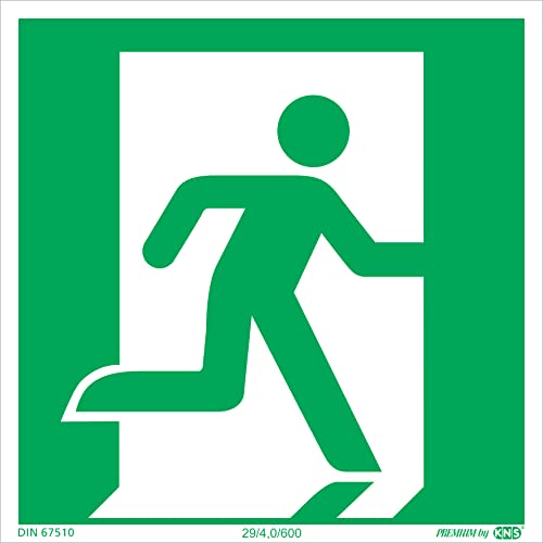 ORIG. ANDRIS Fluchtwegschild Mit Pfeil Rechts – Nachleuchtend 300x150mm DIN-konform