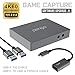 Pengo 4K HDMI Pass-Through Grabber, Scheda Acquisizione Video HDMI a USB Tipo-C 1080p60, PS4 Game Capture, Acquisizione USB 3.0 UVC, Per Xbox, PS4, Mac/Win (Metallo)(No-HDCP/No 1080i)