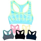 Alyce Ives Intimates Seamless Girls Sports Bra, Pack of 6- Racerback Training Bras for Girls