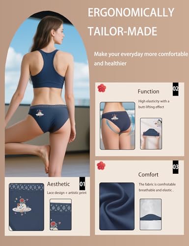 Haiwin Women's Cotton Underwear Hipster Panties 6 Pack – Low Rise Bikini Briefs2