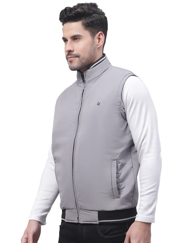 Image of Cantabil Grey Winter Wear Reversible Jacket Full Sleeve for Men l Jacket for Men l Winter Wear Jacket for Men (P MJKT00097 GREY)