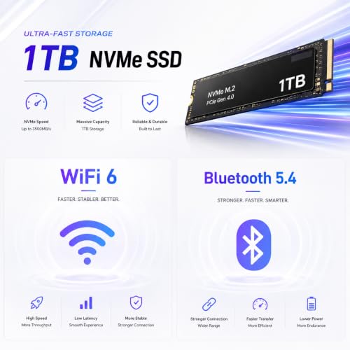 Image of Gaming PC Desktop, Prebuilt Gaming Computer RTX 4060, i7-11700F, 16GB DDR4 RAM, 1TB NVMe SSD, WiFi 6 / BT5.4, 9X ARGB Fans, Windows 11 Pro, VR Ready High FPS Gaming Tower