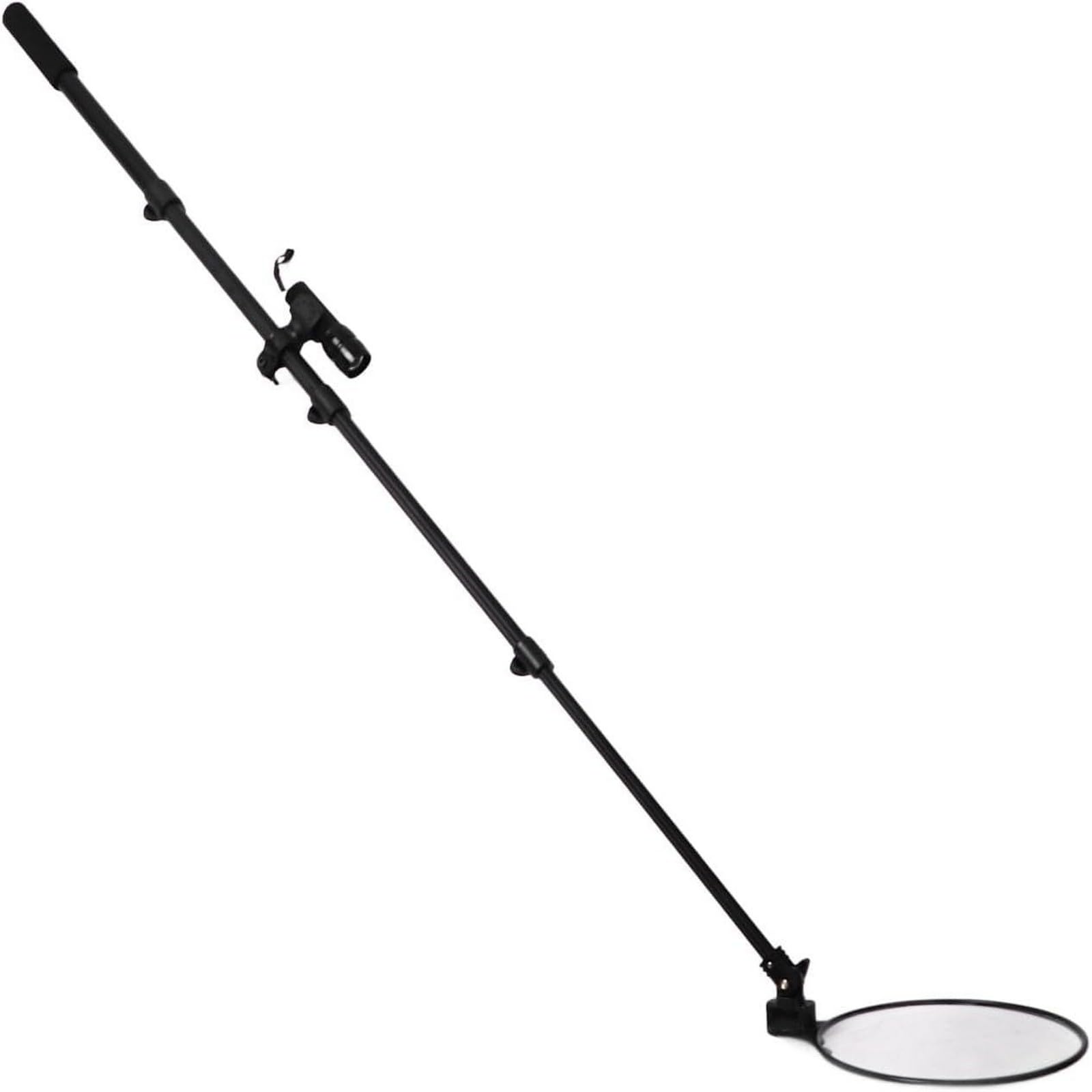 Espejo de inspección telescópico con luz, Espejo Convexo Giratorio y Mango Extensible para Uso en mecánica y Taller.