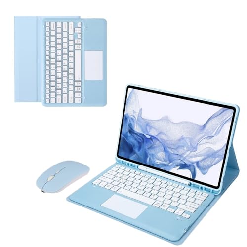 Funda de cuero con teclado magnético QWERTY para tableta Samsung Galaxy Tab S10FE Plus 13,1"