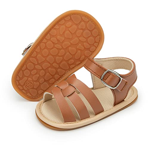 Image of Babelvit Infant Baby Girl Boy Sandals Comfort Premium Summer Outdoor Casual Beach Shoes with Flower Bowknot Anti Slip Rubber Sole Newborn Toddler Prewalker First Walking Shoes