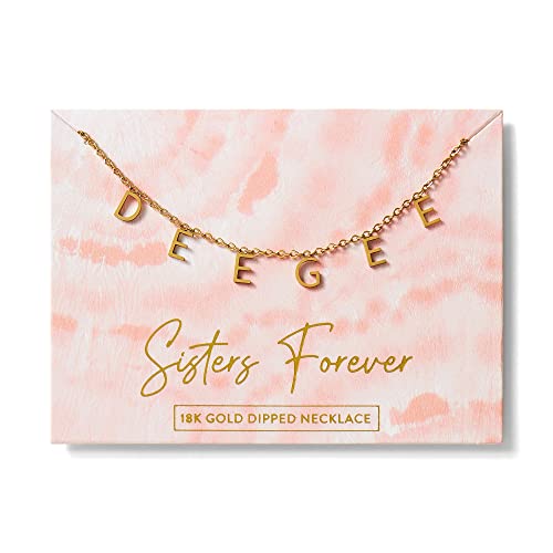 Sorority Shop Delta Gamma Necklace — DG Name Necklace, 18K Gold Plated Sorority Gifts Necklace, Long-Lasting Delta Gamma Gifts for Women2